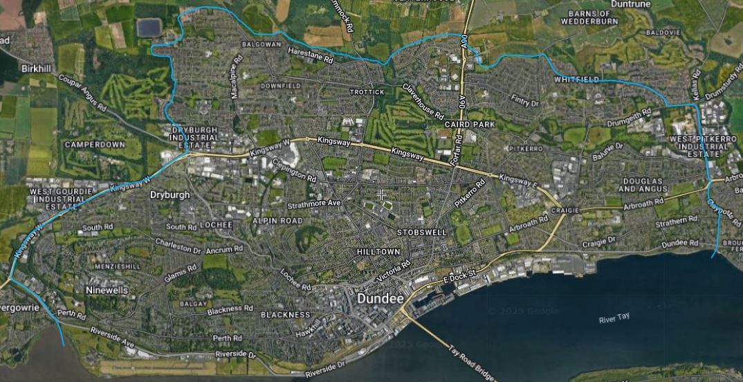 Boundary map showing Dundee