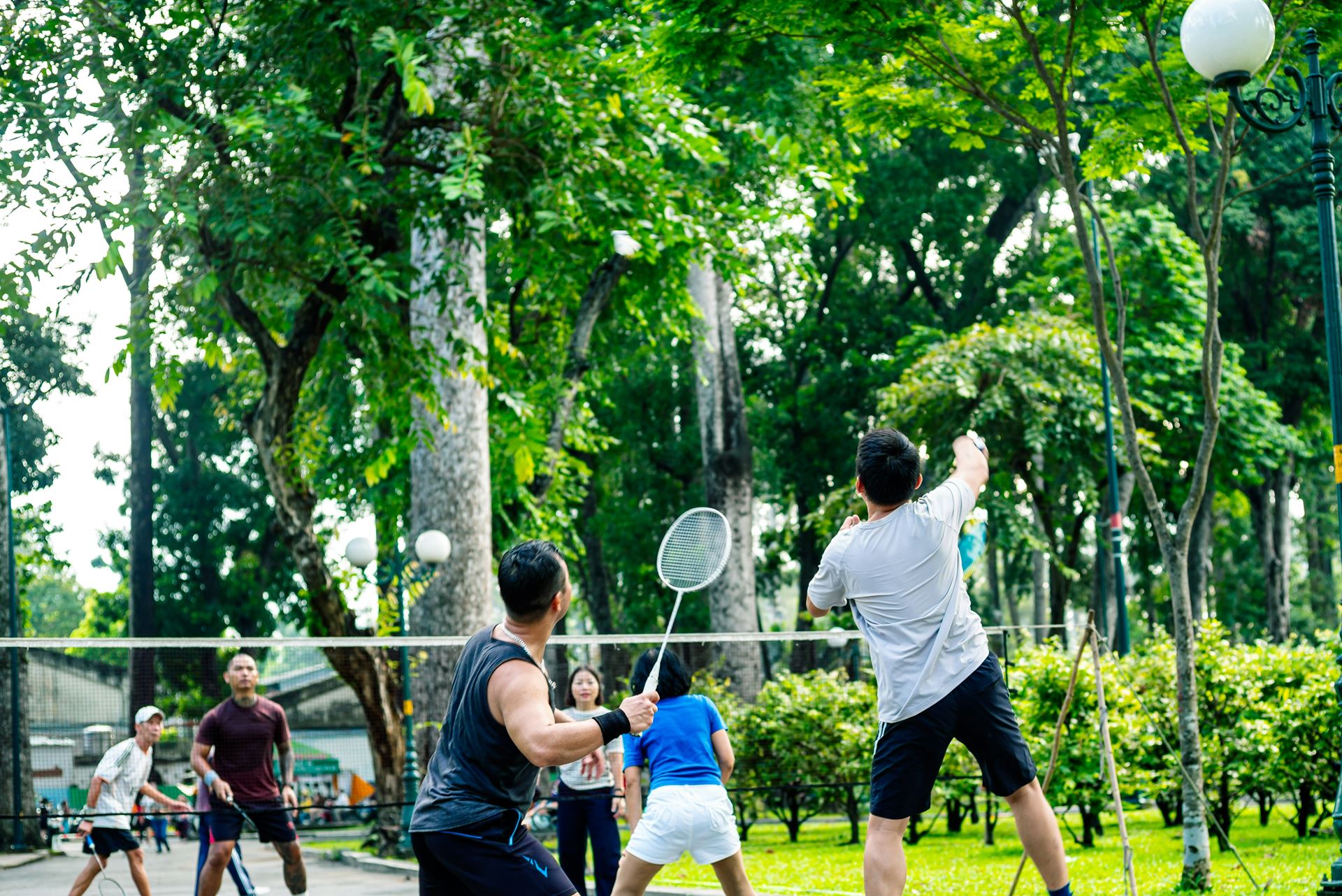 People playing sports